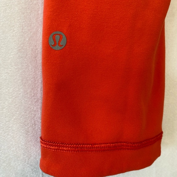 Lululemon Women's Leggings Wunder Under Cropped Reversible Ziggy Snake Red Tide8 - Picture 10 of 13